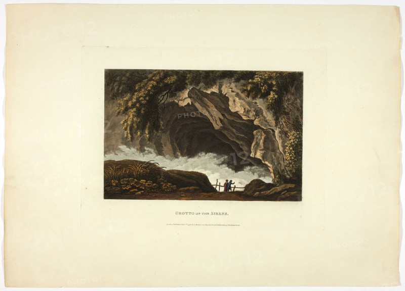 Grotto of the Sirens, plate thirty from the Ruins of Rome, published February 1, 1798.