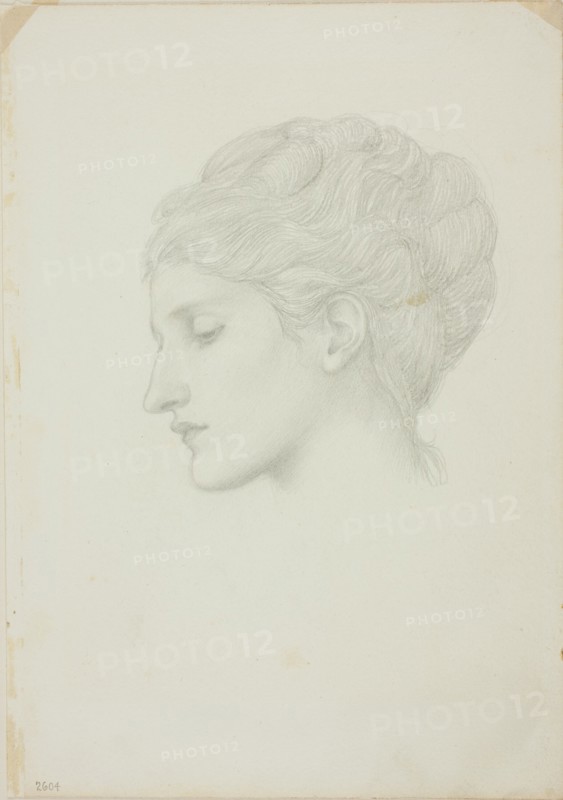 Woman's Head in Profile to Left, c. 1873-77.
