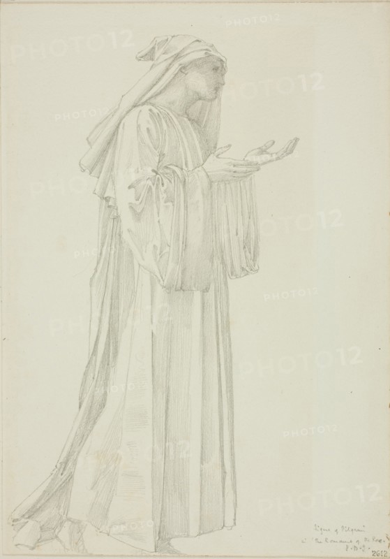 Figure of Pilgrim in Romaunt of the Rose, c. 1873-77.