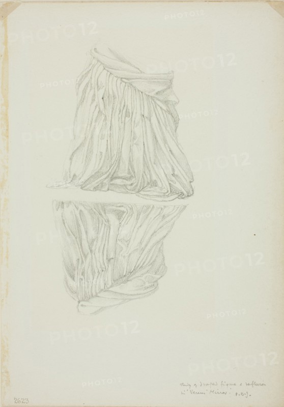 Draped Figure and Reflection, study for Mirror of Venus, c. 1873-77.