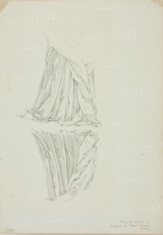 Draped Figure and Reflection, study for Mirror of Venus, c. 1873-77.