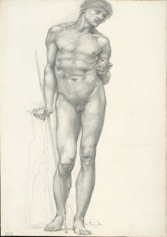 Paris with Golden Apple in Left Hand, for the Troy Triptych (sketchbook #2638), c. 1873-77.