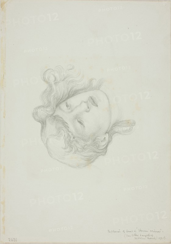 Reflection of Head, study for Mirror of Venus, c. 1873-77.