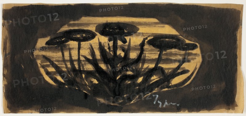 Untitled Drawing for Frame Cartouche (Plant Motif), 1899/1908.