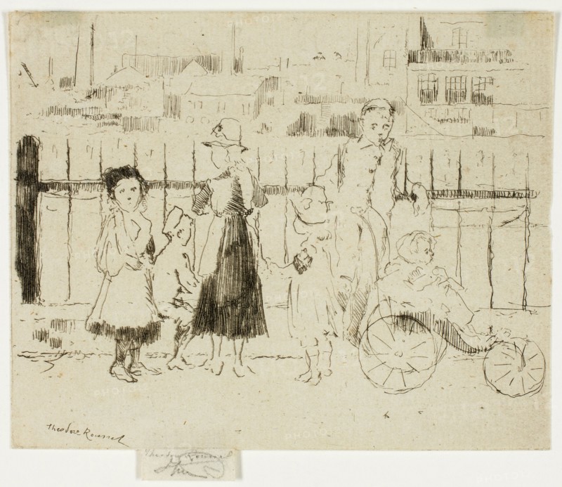 Events Over the Railings, Chelsea Embankment, 1888-89.