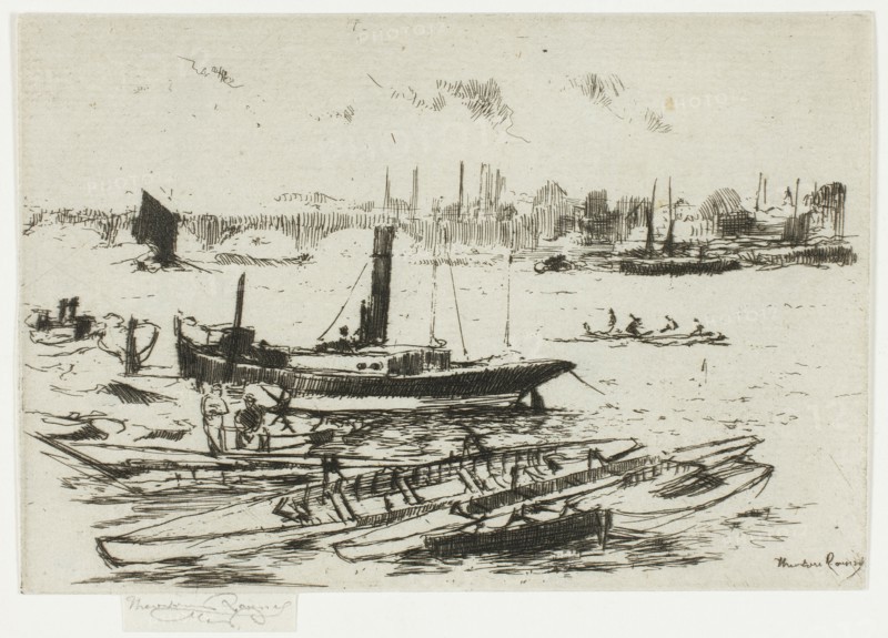 The Steam Launch, Chelsea Embankment, 1888-89.