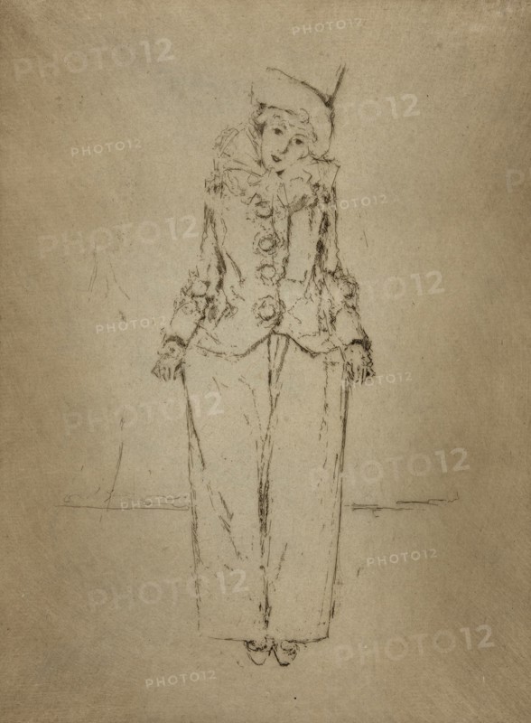 Pierrot en Pied, Portrait of the Lady A. C., 1888.