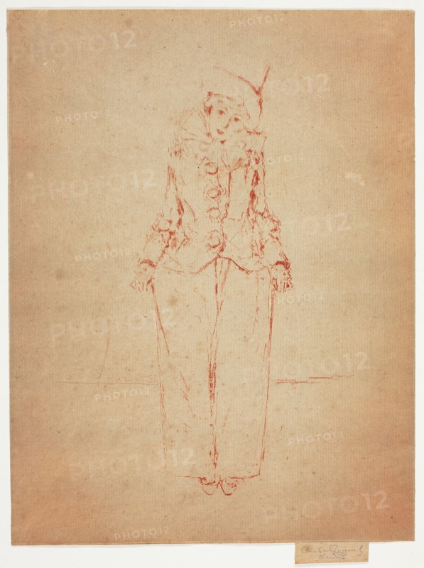Pierrot en Pied, Portrait of the Lady A. C., 1888.