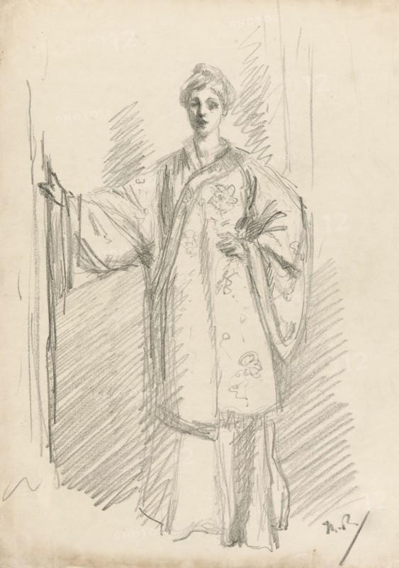 Standing Figure in a Chinese Gown, 1890-94.
