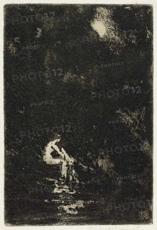 A Nymph Bathing, Moonlight, 1890-1900.