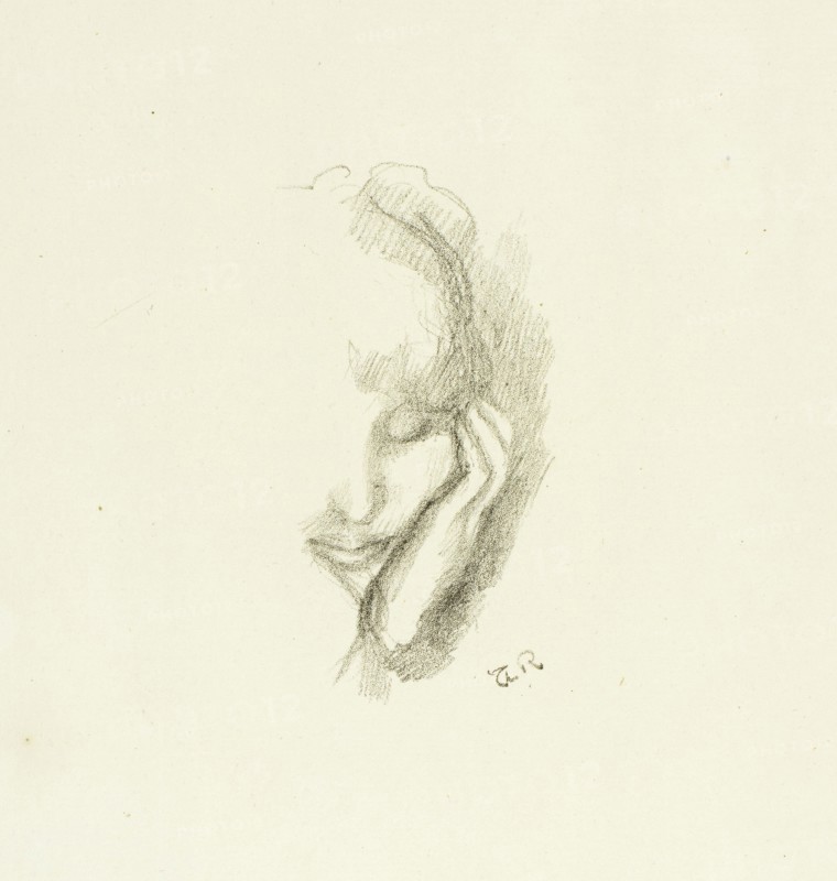 Head of a Woman Leaning on Her Hand, 1890-94.