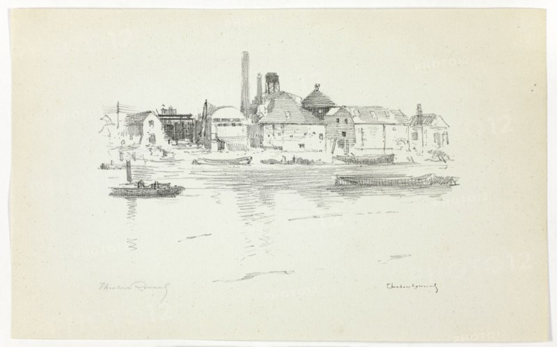 Battersea from the River, Low Tide, 1890-94.