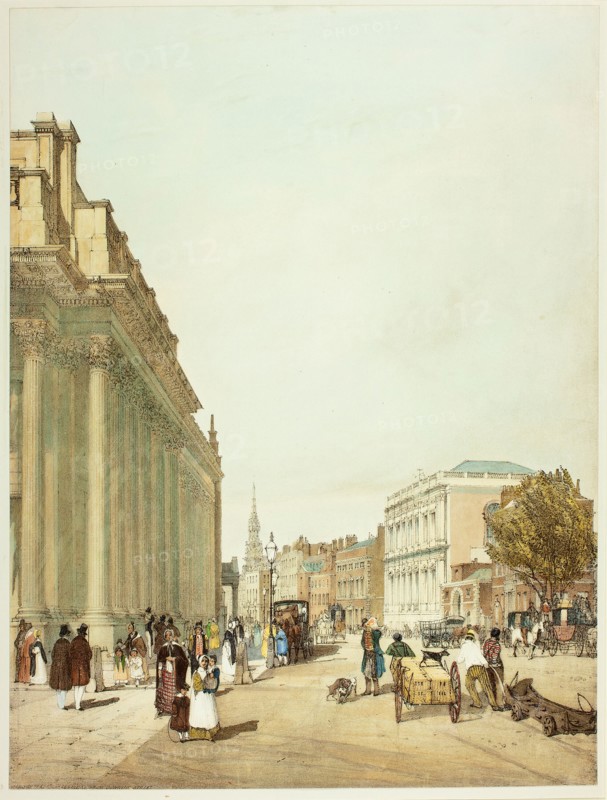 Board of Trade, Whitehall, from Downing Street, plate eight from Original Views of London as It Is, 1842.