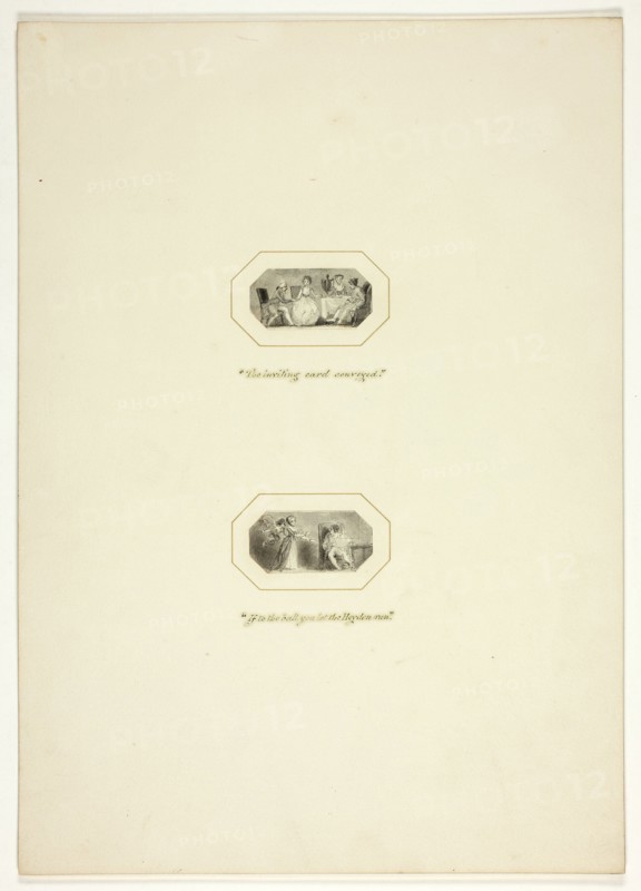 Study for a plate from The Triumphs of Temper, in the 1796 Royal Engagements Pocket Book, c. 1795.