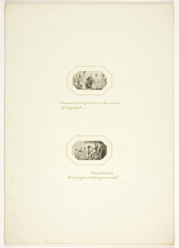 Study for a plate from The Task, c. 1800.