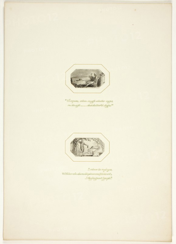Study for a plate from The Task, c. 1800.