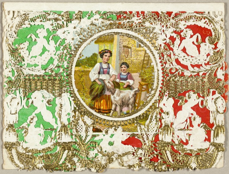 Untitled Valentine (Country Girls with Dog), 1860/69.