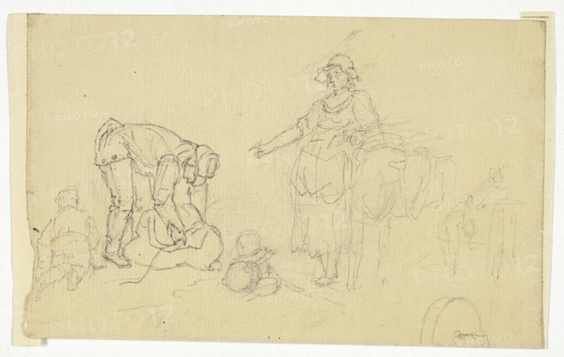 Peasants with Pack Animal, n.d.