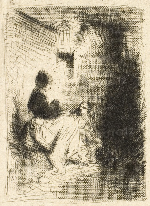 Woman and her Children, c. 1843.