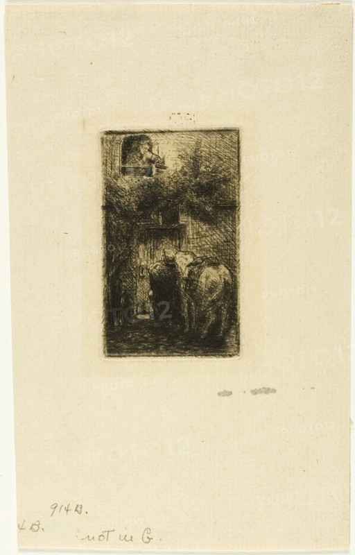 Woman at Window of Inn, n.d.