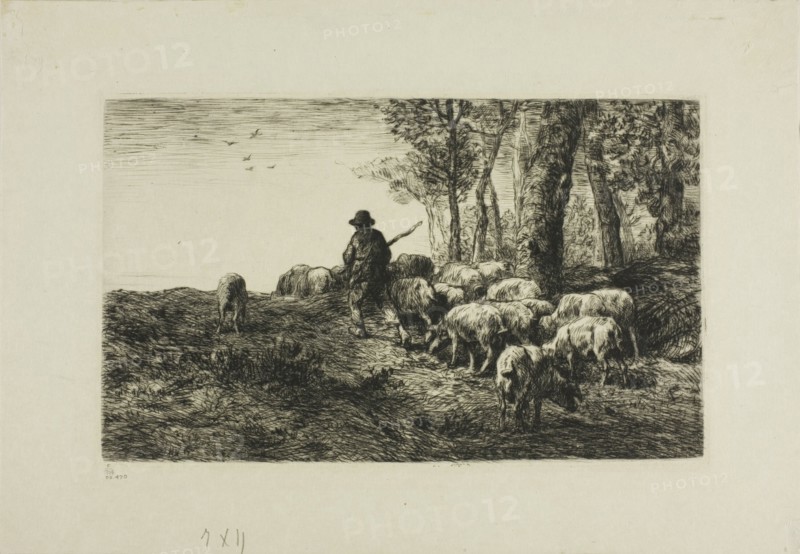 Man with Herd of Pigs, c. 1866.