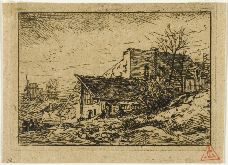 Landscape with Peasant Dwellings and Mill, 1846.