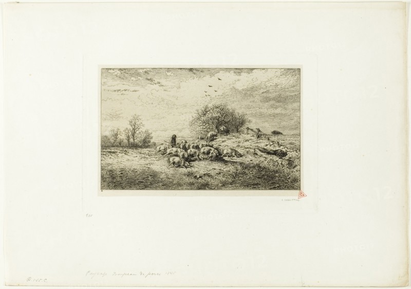 Landscape with Herd of Pigs, 1845.