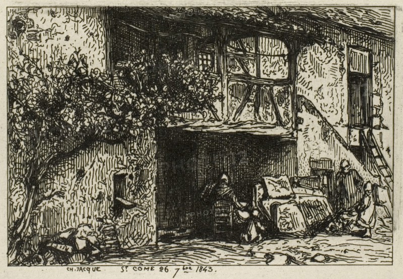 Stairs in Front of a House, 1843.