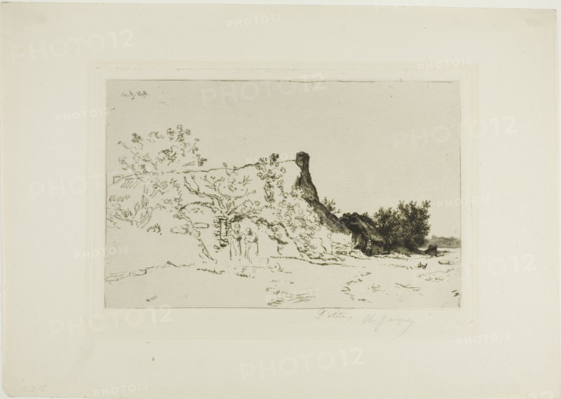 The Large Thatched Cottage, Kercassier, c. 1875.