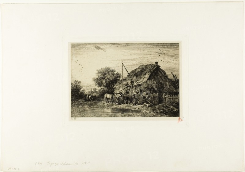 Peasant House with Pond, 1845.