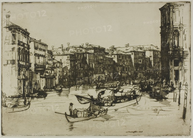 The Market, Venice, 1908.