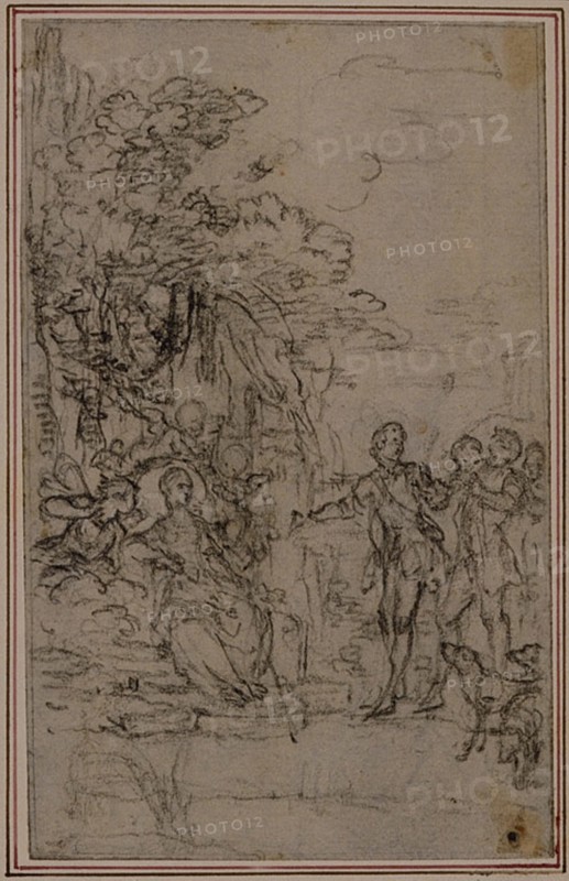 Study for Vignette in Fontenelle's (attr.) "Les Amours de Mirtil", Canto II, c. 1761.