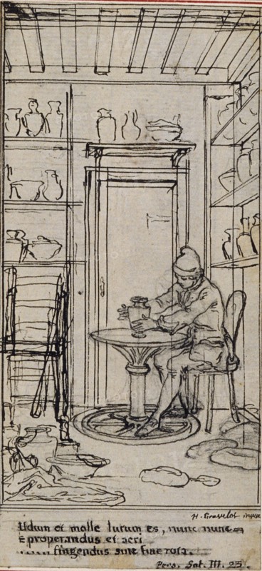 Study for Vignette-Frontispiece in Poncelot's "Principes Generaux pour Servir à l'Education des Enfants", vol. III, c. 1763.