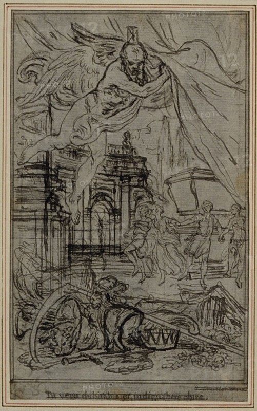 Study for the Vignette-Frontispiece of Lucretius's "De la Nature des Choses", Book III, c. 1768.