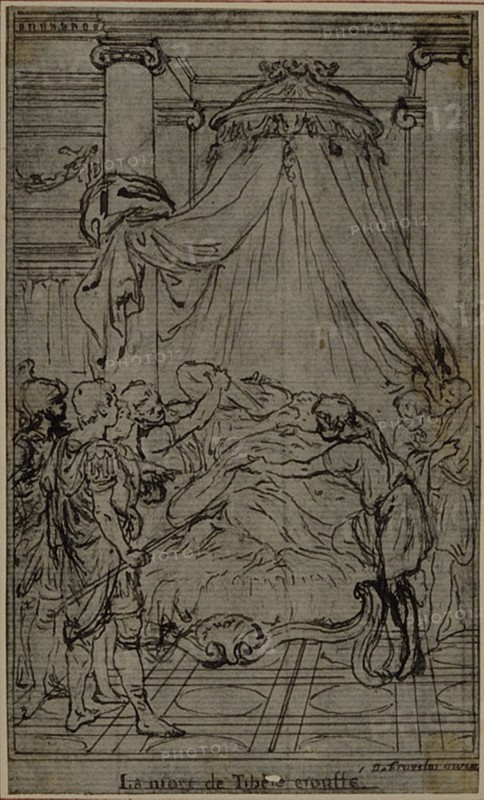 Study for an illustration in Tacitus "Tibère, ou Les Six Premiers Livres des Annales", Book VI, Vol. 3, Final Study, c. 1768.