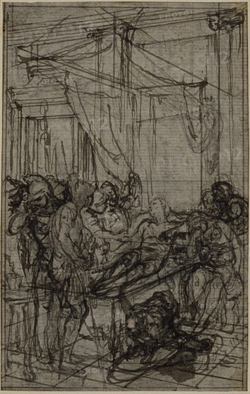 Study for an illustration in Tacitus "Tibère, ou Les Six Premiers Livres des Annales" Book II, Vol. 1, c. 1768.
