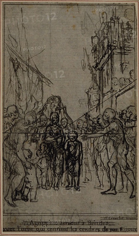 Study for an illustration in Tacitus "Tibère, ou Les Six Premiers Livres des Annales", Book III, Vol. 2, 1st Study, c. 1768.
