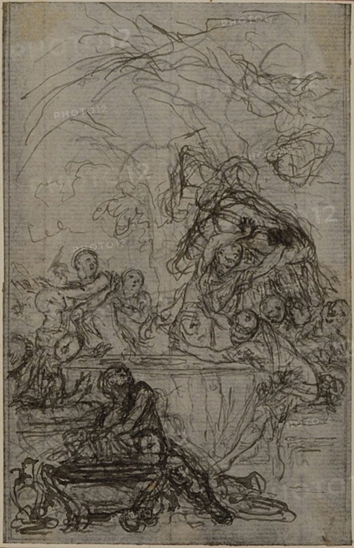 Study for an illustration in Tacitus "Tibère, ou Les Six Premiers Livres des Annales", Book IV, Vol. 2, 1st Study, c. 1768.