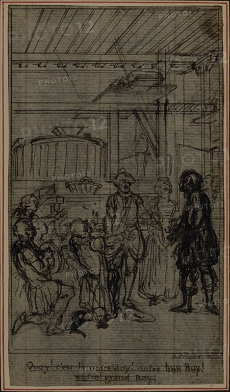Study for Vignette-Frontispiece of Colle's "La Partie de Chasse de Henri IV", Act III, c. 1766.