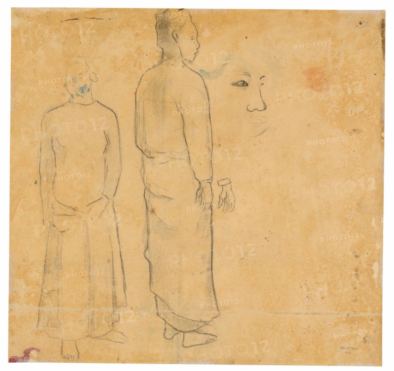 Two Figures (related to the painting Tahitian Landscape), 1891/93.