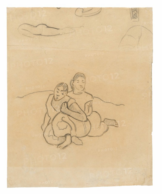 Seated Tahitian Women (related to the painting Nafea faa ipoipo [When Will You Marry?]) and Other Sketches, 1891/93.