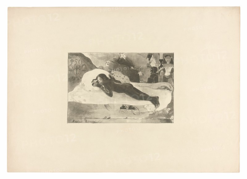 Manao tupapau (She Thinks of the Ghost or The Ghost Thinks of Her), from L'estampe originale, 1893–94.