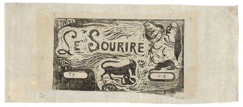 Fox, Busts of Two Women, and a Rabbit, headpiece for Le sourire, 1899/1900.