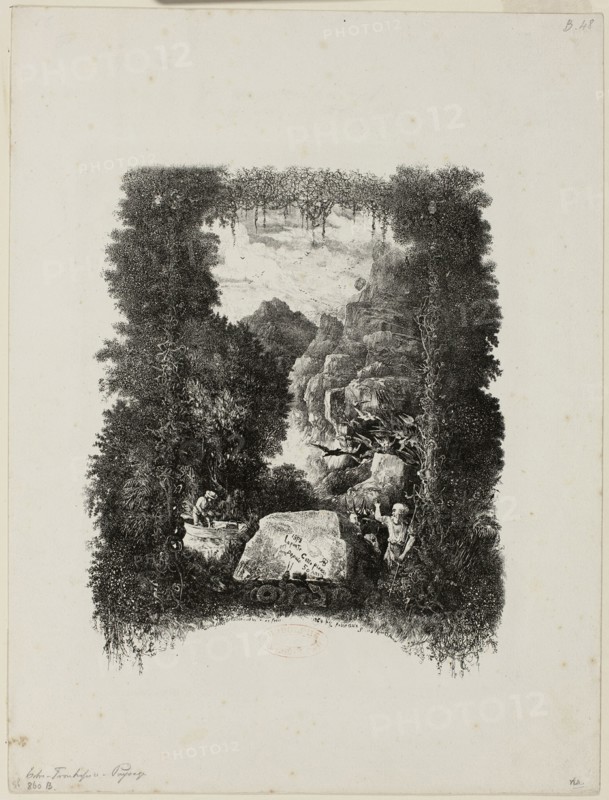 Frontispiece for Fables and Tales by Hippolyte de Thierry-Faletans, 1868.
