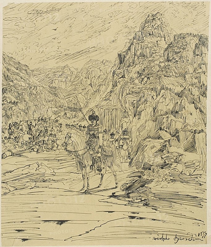 Battle in the Mountains, 1857.
