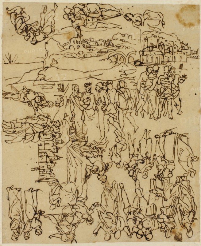 Sheet of Sketches: The Life of Christ, n.d.