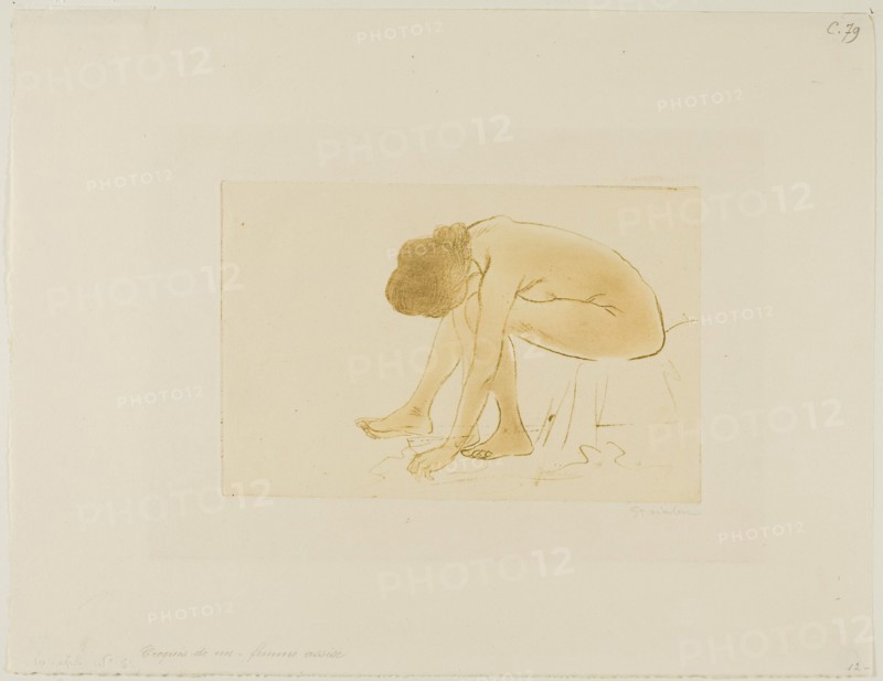 Seated Woman Wiping Her Feet, 852.