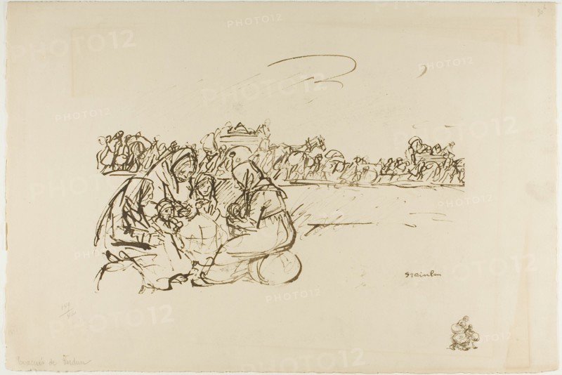 Evacuees from Verdun, plate thirty from Actualités, published May 1916.