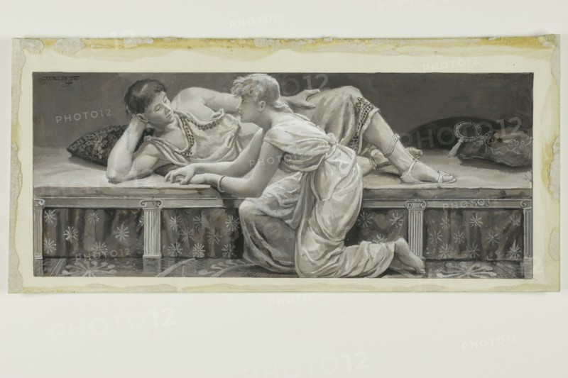 She Nothing Said, But Pale and Meek, Arose and Knelt Before Him, 1885.
