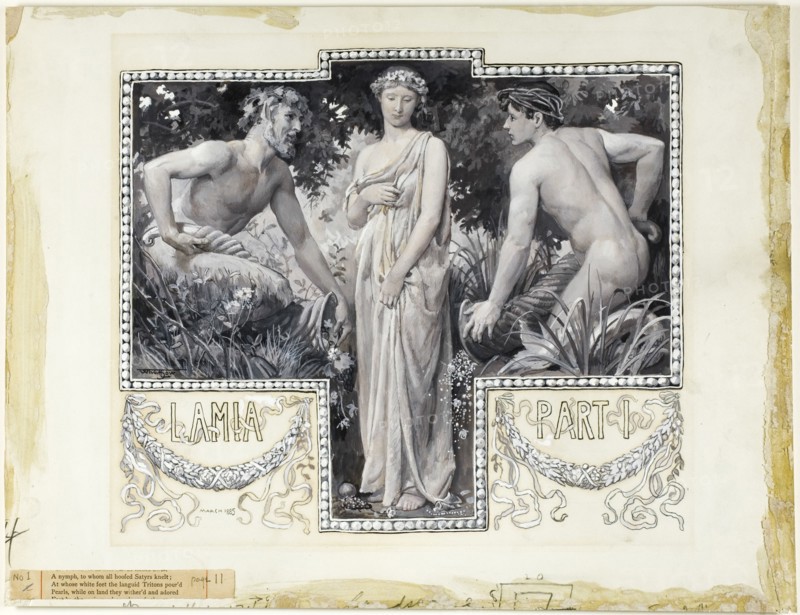 A Nymph, To Whom All Hoofed Satyrs Knelt Head-peice, Part 1, 1885.